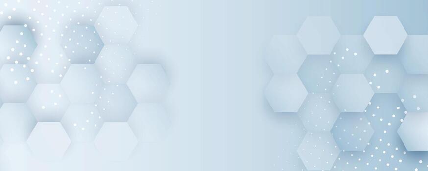 Soft blue hexagon pattern design vector