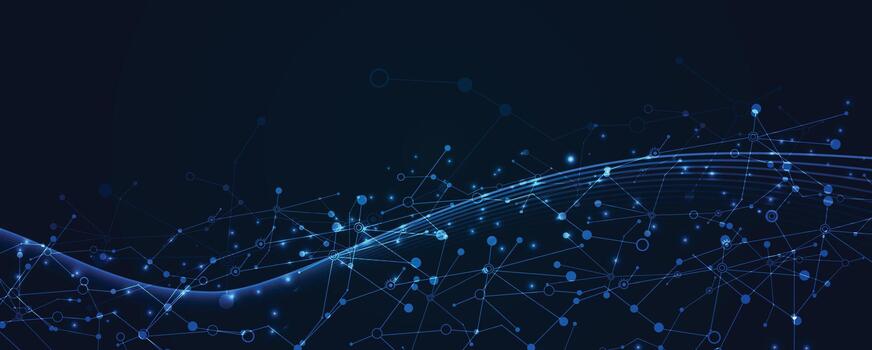 Abstract blue network design vector