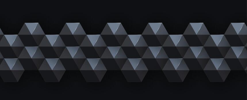 Geometric hexagon design on dark background vector