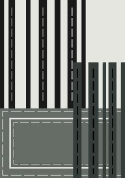 Abstract geometry design element. Mosaic rectangle tile. Rectangles and lines in shades of grey and green. Complicated texture background. Clear strict design for home and office decor. vector