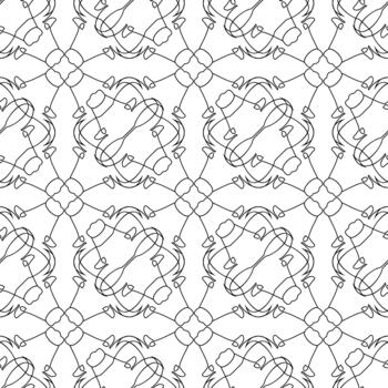 Seamless pattern with outline bull faces on a white background vector