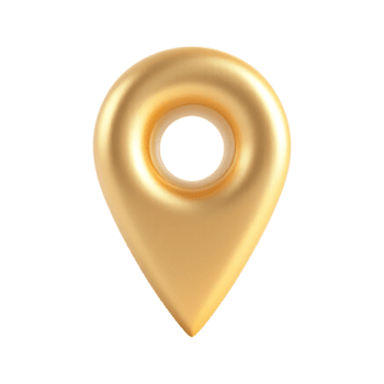 3d rendere di un' d'oro Posizione spillo. Perfetto per mappe, navigazione, e viaggio concetti. png