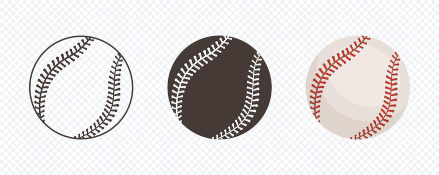 various styles of baseball designs vector