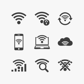 Flat Design WIFI Icon vector