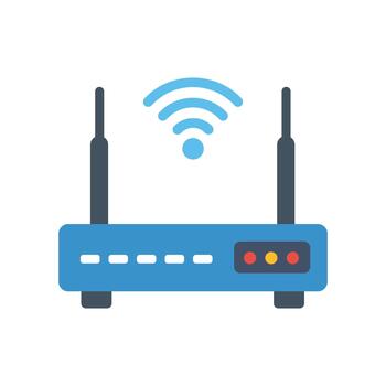 inalámbrico enrutador conectando dispositivos sin problemas a el Internet con Wifi tecnología vector
