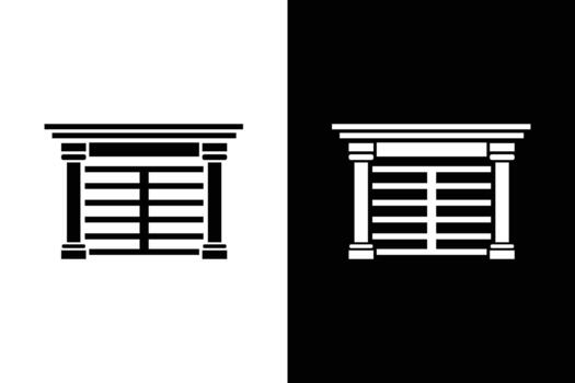 monocromo ventana silueta en división antecedentes vector