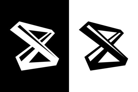 Abstract Geometric Shape on Contrasting Background vector