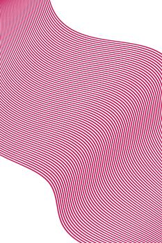 Fluid magenta wavy lines abstract pattern on white background modern design. vector