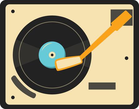 Retro Record Player vector