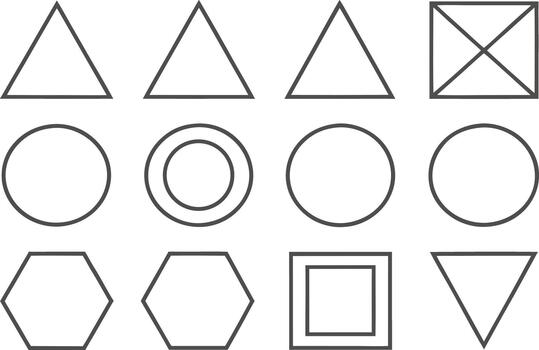 Modern Geometric Abstract Shape Set vector