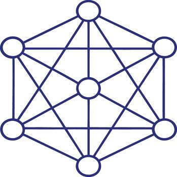Modern Neural Network Diagram vector