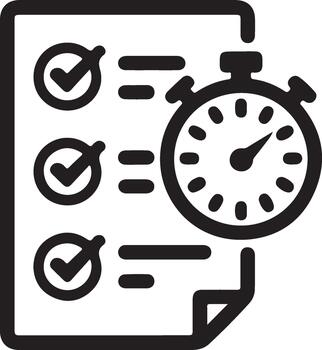 Task Checklist Timer Agenda Schedule vector