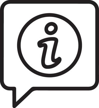 Information Message Icon Shape Outline vector