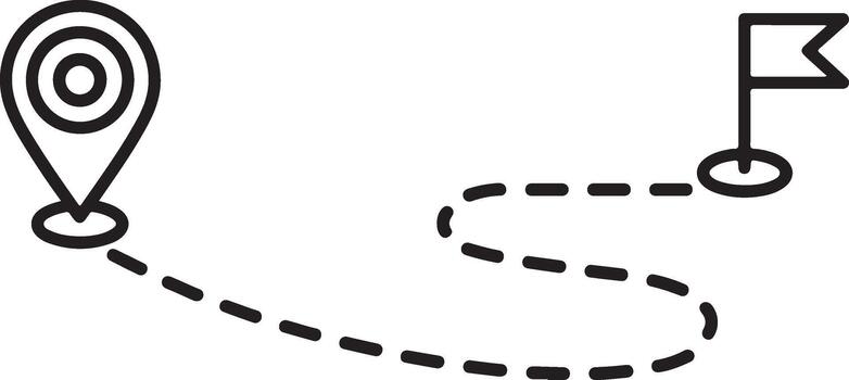 Destination icon. Route navigation symbol vector