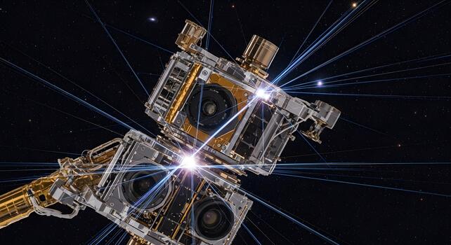Advanced orbital technology captures the universe's beauty, beaming scientific discoveries and critical data across vast interstellar distances for global communication and exploration endeavors photo