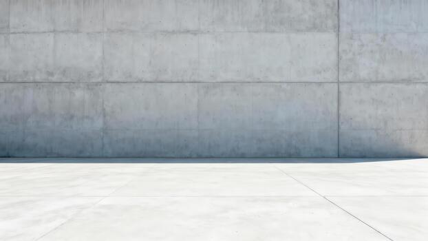 Monolithic poured concrete wall forms a minimal architectural backdrop above a light textured floor photo