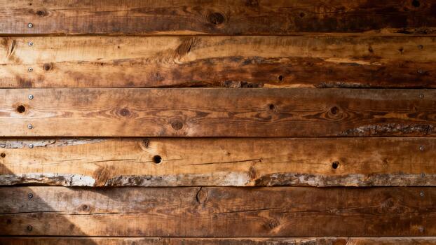 Weathered rough-sawn wooden planks form a rustic background texture. photo