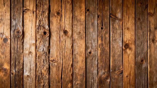 Rustic vertical wooden planks form a richly textured background surface photo