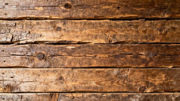 Weathered wooden planks form a rustic horizontal background texture photo