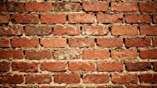 resistido, ver de un rústico, apilado rojo ladrillo pared superficie foto