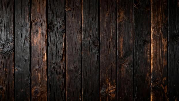 Dark vertical wooden planks create a rustic textured background surface photo