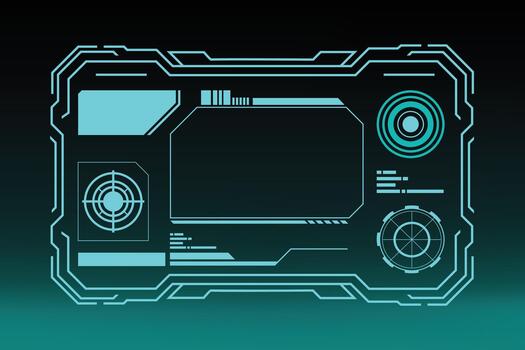 Futuristic HUD interface design vector