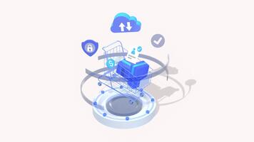 Animated Payment Secure Concept. Digital Online Payment, Data Privacy, Protecting Transactions, Internet Payment Concepts. Suitable For Financial, Technology, Business And Explainer. video