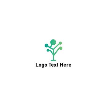 Digital Tech Tree Network Logo vector