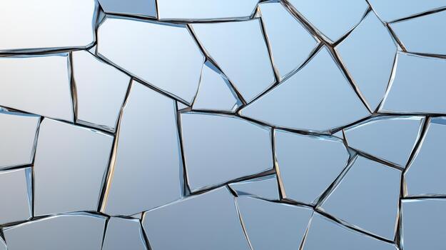 A broken glass wall with cracks and cracks photo