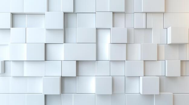 White cubes background with squares photo