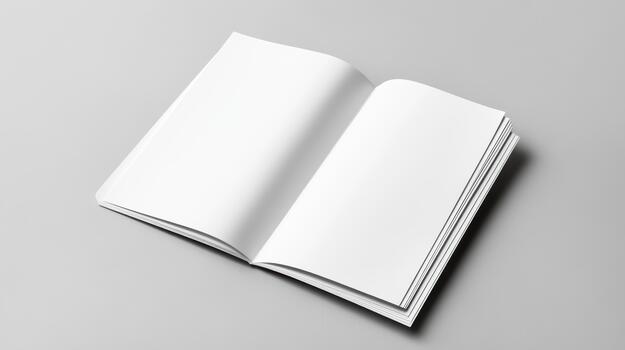 An open book on a gray background photo