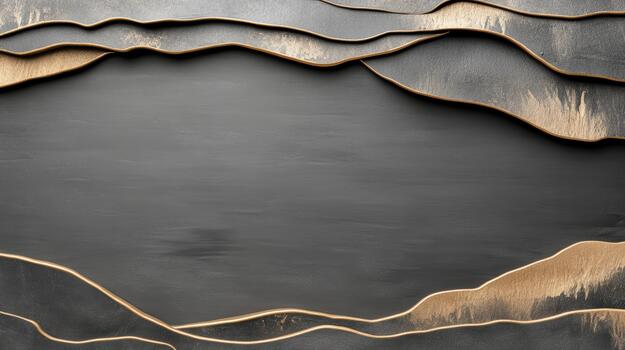 Golden abstract background with black and gold lines photo