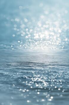 Water sparkling with sunlight creating bokeh effect photo