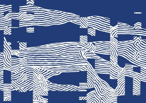 mano dibujado cepillo línea resumen complejo tejido inspirado patrón, japonés madera tallado, mimbre textura fondo, irregular geométrico ola gráfico para textil vector