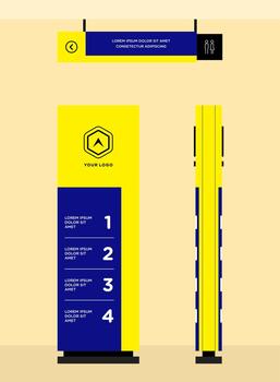 modern Business signage for direction and navigation in commercial spaces vector