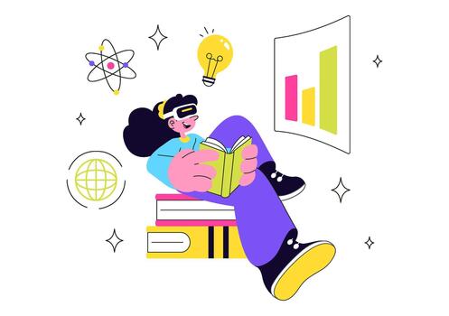 Futuristic Classroom Technology Illustration Representing Interactive Instruction Tools In A Digital Academic Atmosphere vector