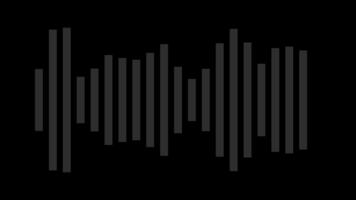 pulsing audio waveform on black background, dynamic sound bars animation with dark aesthetic minimalist sound visualization for music apps, podcasts, or tech interfaces audio software UI video