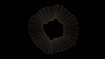 3D Golden Waveform Audio Spectrum Animation with Dynamic Sound Visualizer and Music Frequency Effects video