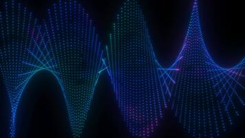 splendore particella torsione astratto leggero animazione su nero sfondo video