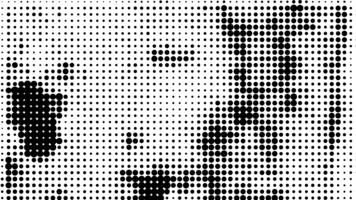 Preto pontilhado meio-tom onda padronizar Pare movimento animação em branco fundo retro impressão textura ciclo video