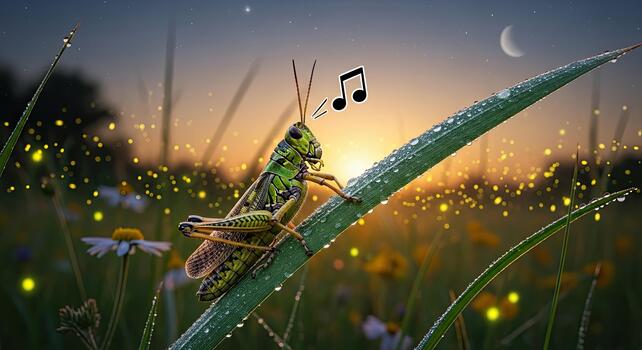 Grasshopper Serenade - A Musical Night in the Meadow. photo