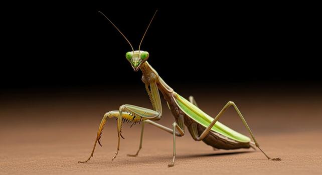 Praying Mantis Insect Macro Photography Close Up Detailed View. photo