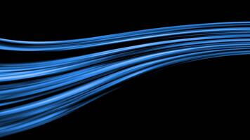 smooth blue light wave moving across black background creating flowing abstract motion effect video