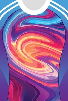 jersey design sublimation with colorful abstract background, pattern design for jersey printing vector