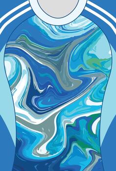 jersey design sublimation with blue abstract background, pattern design for jersey printing vector