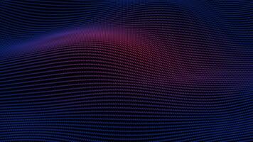 dinamico astratto blu onda modello sfondo con rosso energia superficie si illumina. astratto neon leggero buio blu sfondo. futuristico dinamico in movimento energico fluire. senza soluzione di continuità ciclo continuo 4k video