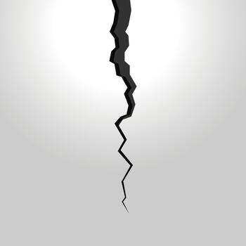 Isolated ground cracks in the background. Random cracks on various surfaces. vector