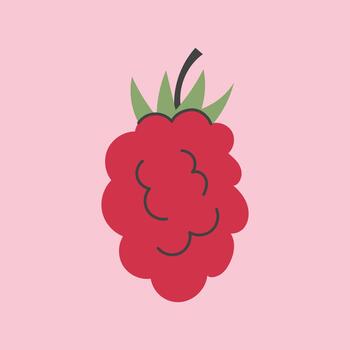 Hand Drawn Raspberry Card vector