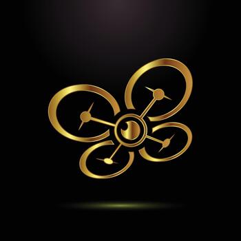 Drone with camera logo design a symbol of modern technology and advanced surveillance capabilities concept vector