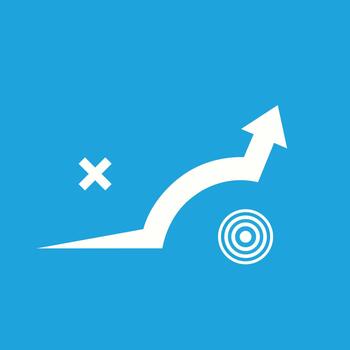 Strategic path to success with a clear target and overcoming obstacles vector